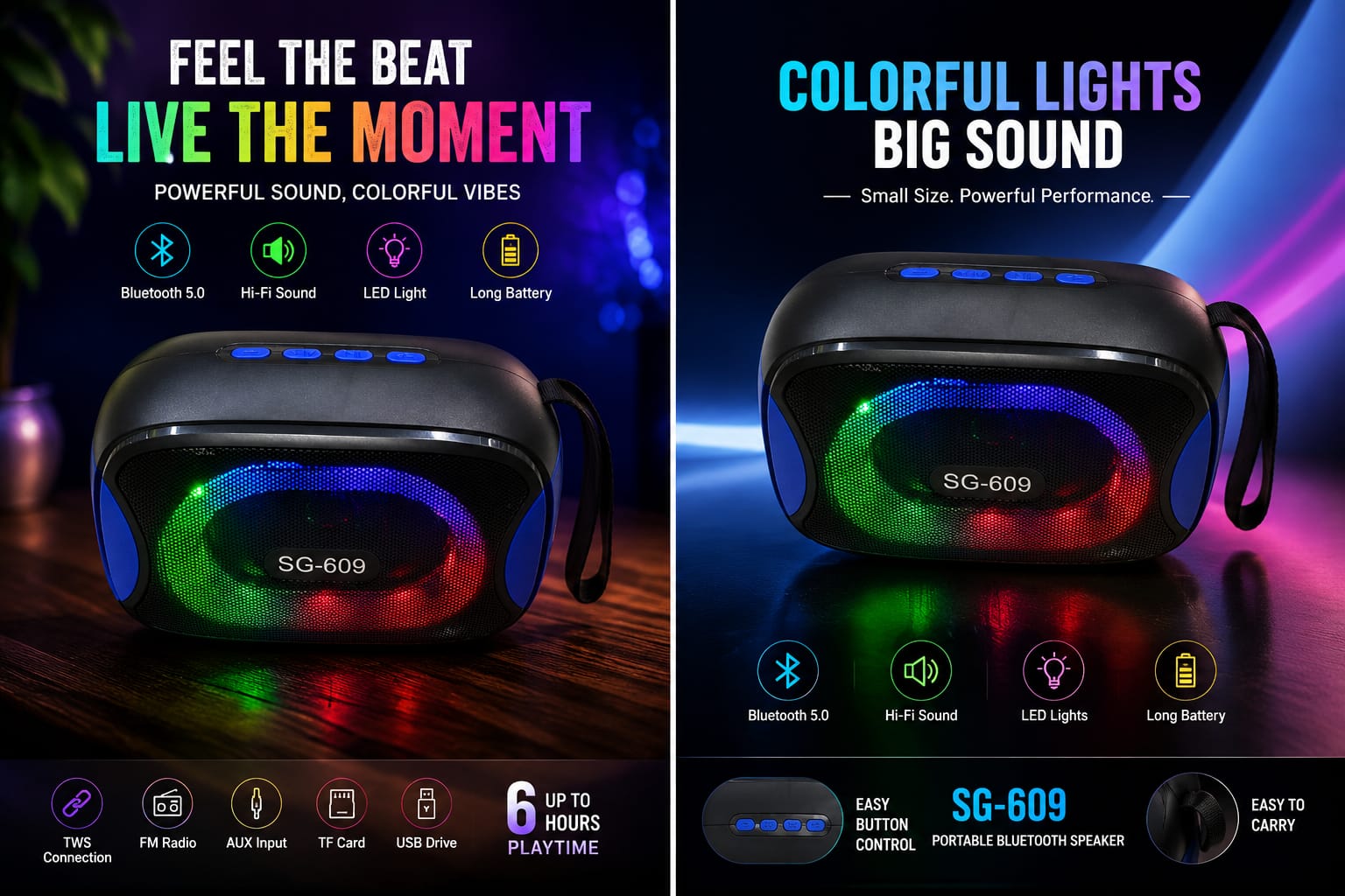 SG-609 Wireless Stereo Speaker