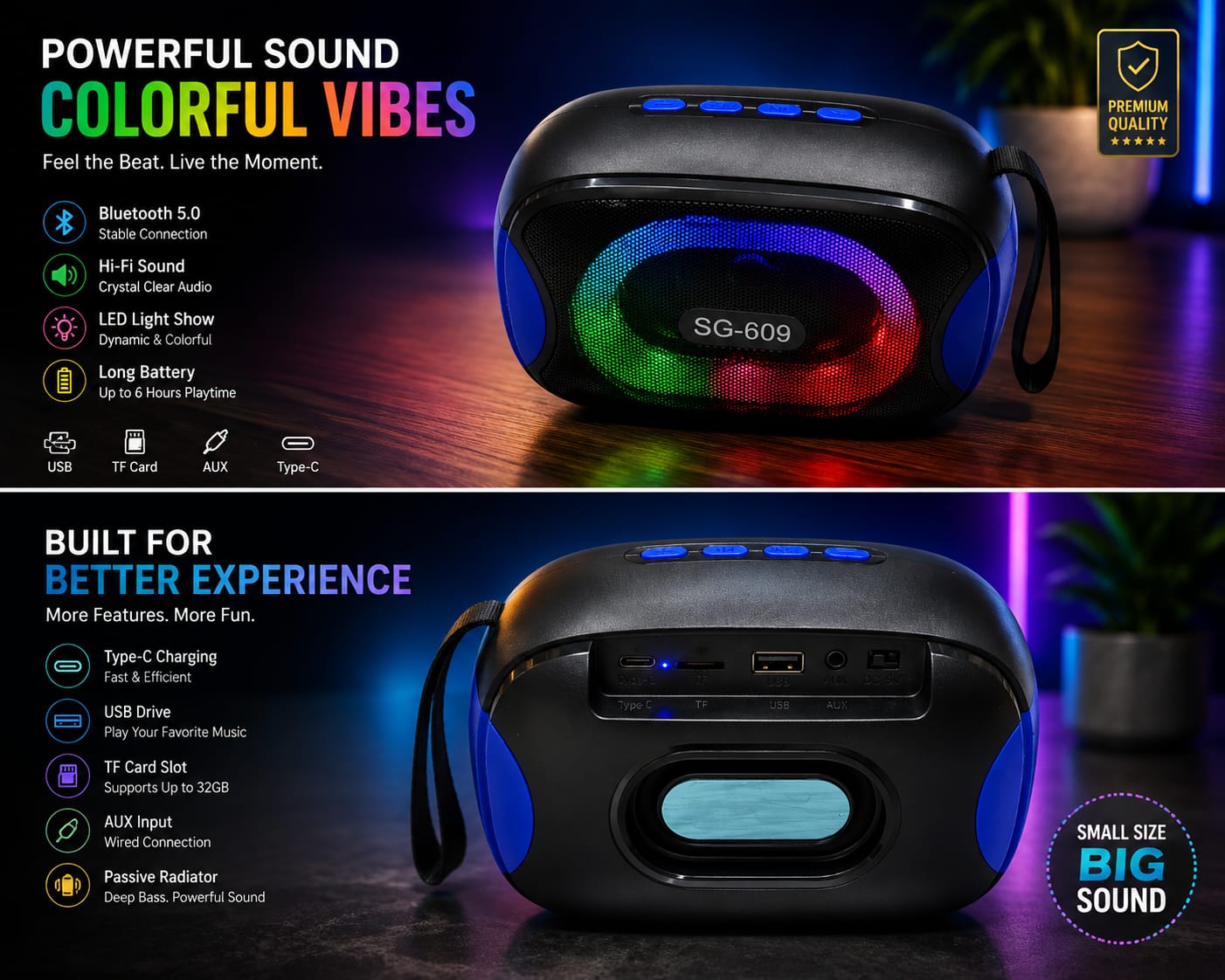 SG-609 Wireless Stereo Speaker